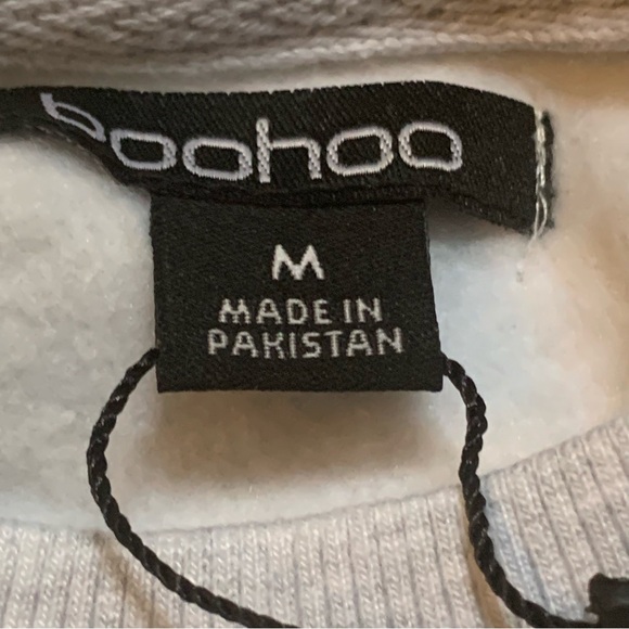 BooHoo Seam & Pocket Detail Crew Neck Oversized Sweatshirt | M | Ash Grey NEW!! - Picture 10 of 14